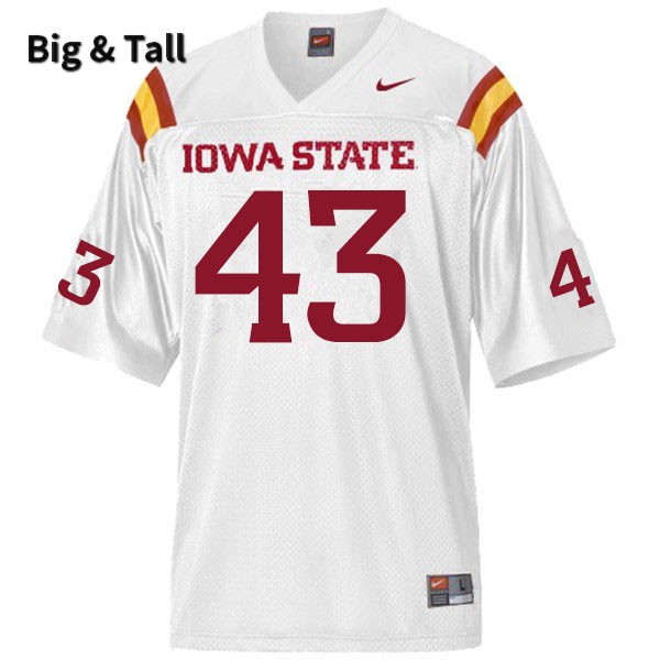 Iowa State Cyclones Men's #43 Jared Rus Nike NCAA Authentic White Big & Tall College Stitched Football Jersey AJ42D72UO